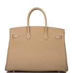 Hermes Birkin 35 Trench Clemence Palladium Hardware - Image 4