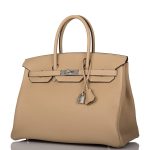 Hermes Birkin 35 Trench Clemence Palladium Hardware - Image 5