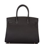 Hermes Black Togo Birkin 30cm Rose Gold Hardware - Image 4