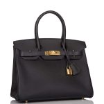 Hermes Birkin 30 Black Epsom Gold Hardware - Image 5