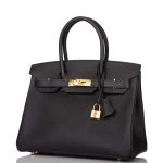 Hermes Birkin 30 Black Epsom Gold Hardware - Image 7