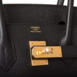 Hermes Birkin 30 Black Epsom Gold Hardware - Image 2
