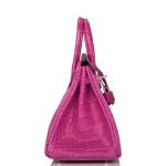 Hermes Birkin 25 Rose Scheherazade Matte Alligator Palladium Hardware - Image 2