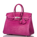 Hermes Birkin 25 Rose Scheherazade Matte Alligator Palladium Hardware - Image 7