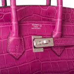 Hermes Birkin 25 Rose Scheherazade Matte Alligator Palladium Hardware - Image 4