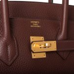 Hermes Birkin 35 Havane Clemence Gold Hardware - Image 7