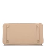 Hermes Birkin 30cm Bi-Color Trench and Craie Epsom Gold Hardware - Image 6