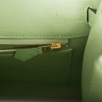 Hermes Birkin Sellier 25 Vert Criquet Epsom Gold Hardware - Image 7
