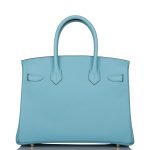 Hermes Birkin 30 Bleu Atoll Epsom Gold Hardware - Image 9