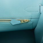 Hermes Birkin 30 Bleu Atoll Epsom Gold Hardware - Image 6