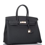 Hermes Birkin 35 Black Togo Rose Gold Hardware - Image 2