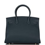 Hermes Birkin 30 Vert Cypress Clemence Gold Hardware - Image 3