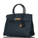 Hermes Birkin 30 Vert Cypress Clemence Gold Hardware - Image 4