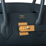 Hermes Birkin 30 Vert Cypress Clemence Gold Hardware - Image 6