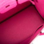 Hermes Birkin 25 Rose Shocking Matte Alligator Palladium Hardware - Image 6