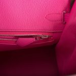 Hermes Birkin 25 Rose Shocking Matte Alligator Palladium Hardware - Image 7