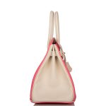 Hermes Birkin 30cm Bi-Color Craie and Rose Azalee Epsom Brushed Gold Hardware - Image 2