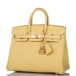 Hermes Birkin 25 Jaune Poussin Togo Gold Hardware - Image 3
