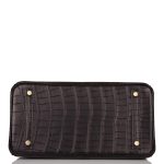 Hermes Birkin 30cm Black Matte Alligator Gold Hardware - Image 6
