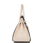 Hermes Birkin 30cm Brushed Gold Hardware Bi-Color Black and Craie Epsom - Image 4