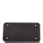 Hermes Birkin 30cm Brushed Gold Hardware Bi-Color Black and Craie Epsom - Image 6