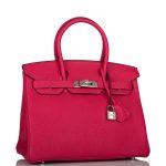 Hermes Birkin 30cm Framboise Togo Palladium Hardware - Image 2