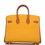 Hermes Birkin 25 Jaune Ambre and Gold Togo Permabrass Hardware - Image 2