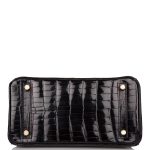 Hermes Black Shiny Niloticus Crocodile Birkin 25cm Gold Hardware - Image 7