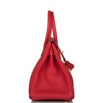Hermes Birkin 30 Rouge Casaque Togo Gold Hardware - Image 3