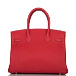 Hermes Birkin 30 Rouge Casaque Togo Gold Hardware - Image 4