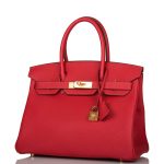 Hermes Birkin 30 Rouge Casaque Togo Gold Hardware - Image 5