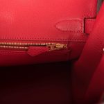 Hermes Birkin 30 Rouge Casaque Togo Gold Hardware - Image 9