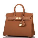 Hermes Birkin 25 Gold Togo Gold Hardware - Image 5