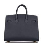 Hermes Birkin Sellier 25 Bleu Indigo Epsom Gold Hardware - Image 4