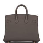 Hermes Birkin 25 Etain Togo Gold Hardware - Image 9