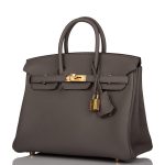 Hermes Birkin 25 Etain Togo Gold Hardware - Image 4