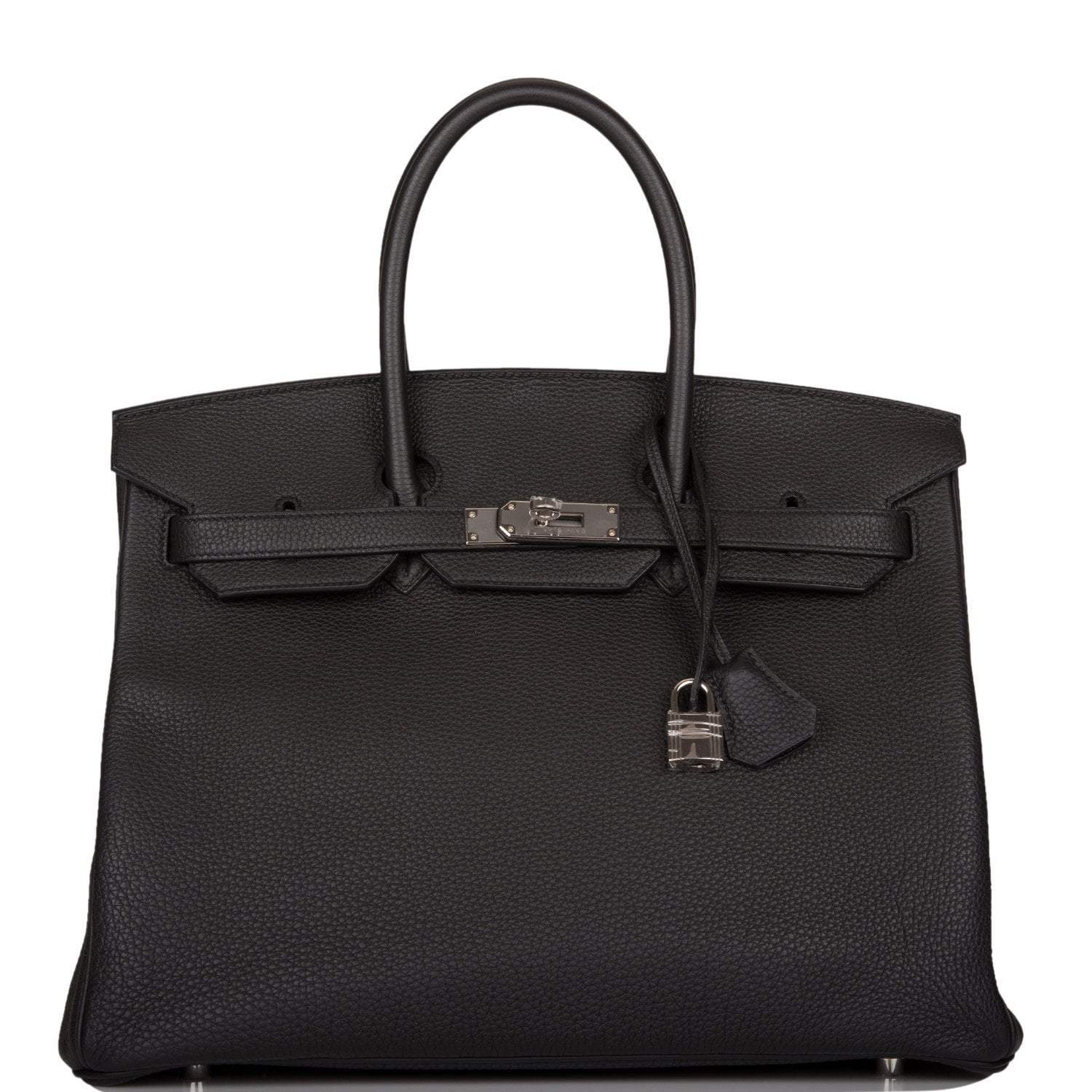 H-B-090821-3-1_ba7ddb46-5ac6-457d-8b6f-21e776e514c7 Hermes Birkin 35 Black Togo Palladium Hardware - Image 1