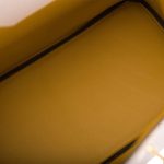 Hermes Birkin 35 Etoupe and Jaune Ambre Togo Brushed Gold Hardware - Image 7