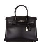 Hermes Birkin 30 Black Tadelakt Palladium Hardware