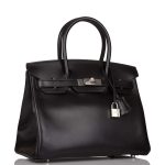 Hermes Birkin 30 Black Tadelakt Palladium Hardware - Image 2