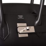 Hermes Birkin 30 Black Tadelakt Palladium Hardware - Image 7