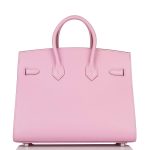 Hermes Birkin 25 Mauve Sylvestre Sellier Veau Madame Palladium Hardware - Image 2