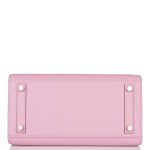 Hermes Birkin 25 Mauve Sylvestre Sellier Veau Madame Palladium Hardware - Image 5