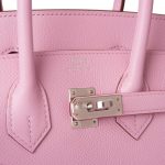 Hermes Birkin 25 Mauve Sylvestre Sellier Veau Madame Palladium Hardware - Image 6