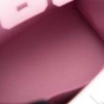 Hermes Birkin 25 Mauve Sylvestre Sellier Veau Madame Palladium Hardware - Image 7