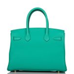 Hermes Birkin 30cm Menthe Togo Gold Hardware - Image 4