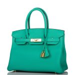 Hermes Birkin 30cm Menthe Togo Gold Hardware - Image 6