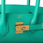 Hermes Birkin 30cm Menthe Togo Gold Hardware - Image 9