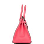Hermes Birkin 30 Gris Mouette and Rose Azalee Epsom Permabrass Hardware - Image 3