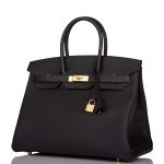 Hermes Birkin 35 Black Epsom Gold Hardware - Image 5